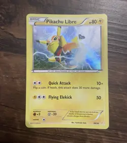 Pokemon TCG Pikachu Libre 30/30 XY Trainer Kit Holo English 2016 Basic 80 HP - Image 1