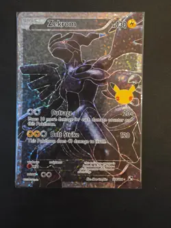 Pokemon Zekrom 114/114 Celebrations: Classic Collection Pokemon Holo NM - Image 1