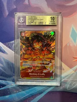 2022 One Piece Romance Dawn #OP01-024 Monkey D. Luffy BGS 10 PRISTINE - Image 1