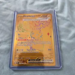 Pokemon Prismatic Evolutions Gold Pikachu ex 179/131 Secret Rare GOLD - Image 1