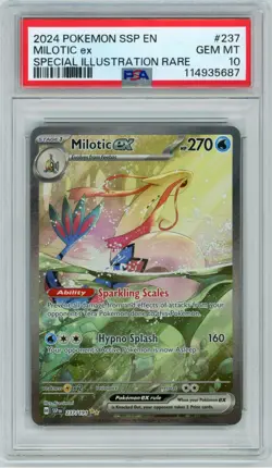 2024 POKEMON MILOTIC EX #237 PSA 10 SURGING SPARKS SPECIAL ILLUSTRATION RARE - Image 1