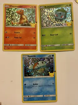 Pokemon TCG McDonald's 2021 Holo Promo Lot (3) Charmander Bulbasaur Squirtle - Image 1