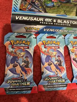 Pokemon TGC Venusaur ex and Blastoise ex Premium Collection With 5 Booster Packs - Image 2