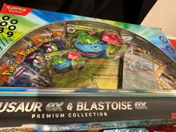 Pokemon TGC Venusaur ex and Blastoise ex Premium Collection With 5 Booster Packs - Image 4