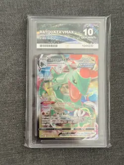 Pokemon TCG Rayquaza VMAX Crown Zenith 101/159 Holo Ultra Rare ACE 10 - Image 1