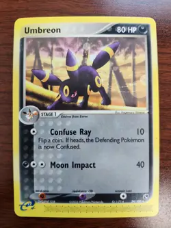 Pokemon TCG Umbreon EX Sandstorm Card 24/100 Regular Rare, Near Mint Condition - Image 1