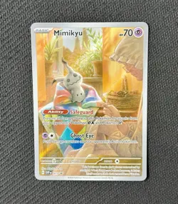 Pokemon TCG Mimikyu 075 Sv: Paldean Fates ETB Promo NM - Image 1
