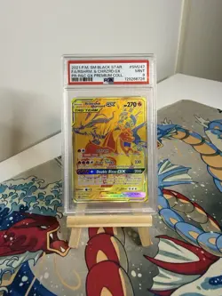 Pokemon TCG Reshiram & Charizard GX SM247 Sun and Moon Promo Holo PSA 9 - Image 1