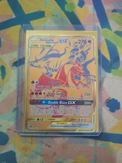 Pokemon TCG Reshiram Charizard GX Sun Moon SM247 Holo Promo Card Near Mint - Image 1