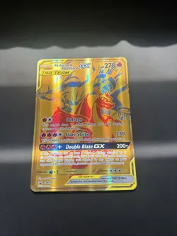 Pokemon TCG Reshiram Charizard GX Sun Moon SM247 Holo Promo Jumbo Card - Image 1