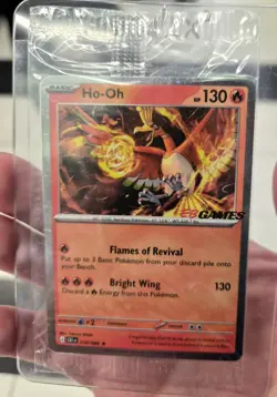 Sealed Ho-Oh EB Games Stamped Promo 010/086 Pokemon TCG Chaos Rising - Image 1