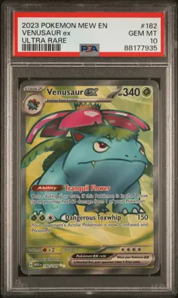 PSA 10 2023 Pokemon TCG Scarlet & Violet—151 Venusaur ex 182/165 Holo Ultra - Image 1