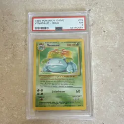 1999 Pokemon TCG Base Set Venusaur Holo Rare 15/102 English PSA 7 - Image 1