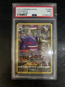 Pokemon Gengar TCG Full Art Trainer Gallery Lost Origin TG06/TG30 Mint 9 - Image 1
