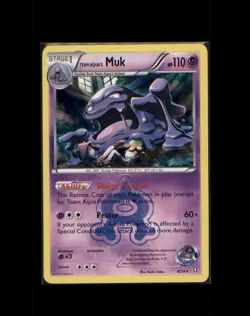 Team Aqua's Muk Holo Rare #8 Pokemon Double Crisis 2015 TCG lp/mp - Image 1