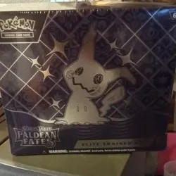 Pokemon TCG Paldean Fates Elite Trainer Box Mimikyu 65 Cards - Image 1