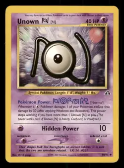 Neo Discovery Pokemon TCG Unown LP/MP - Image 1
