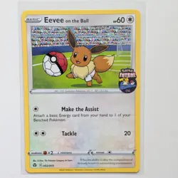 Pokemon TCG Promo Eevee on the Ball Card 002/005 Holo HP60 2020 EN - Image 2