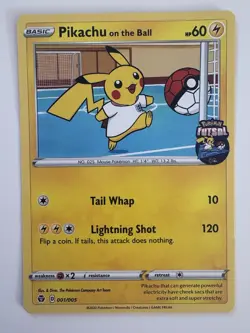 Pokemon Pikachu TCG Promo Card On the Ball Futsal, 001/005 - Image 1