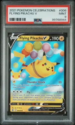 2021 POKEMON CELEBRATIONS #006 FLYING PIKACHU V PSA 9 - Image 1