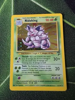 Pokemon TCG Nidoking Base Set 2 Holo Unlimited Rare Card 11/130 NM-M - Image 2