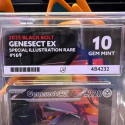 Pokemon TCG Genesect ex Black Bolt 169/086 SIR ACE 10 - PERFECT SUB GRADES - Image 3