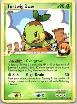 Turtwig GL 85/111 Non Holo Rising Rivals - Pokemon Card - LP - Image 1