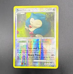 Pokemon TCG Snorlax 81/111 Rising Rivals Holo Rare Holo 100 HP EN 2009 - Image 1
