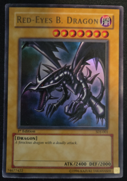 Yugioh Red-Eyes B. Dragon SDJ-001 Ultra Rare Starter Deck: Joey 1st Edition HP - Image 1