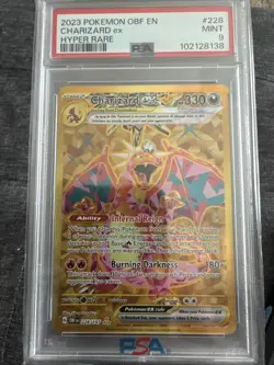 PSA 9 Charizard ex 228/197 Obsidian Flames Hyper Rare Holo EN 2023 - Image 1