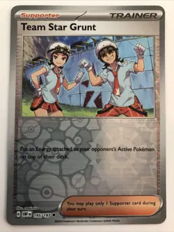Pokemon TCG Obsidian Flames Team Star Grunt Reverse Holofoil 195/197 NM - Image 1