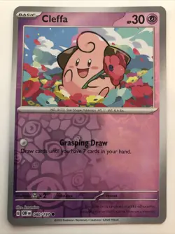 Pokemon TCG Obsidian Flames Cleffa Reverse Holofoil 080/197 NM - Image 1