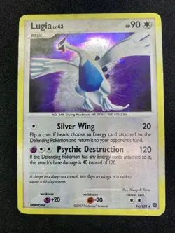 Pokemon TCG Lugia Lv.43 - 14/132 - Rare Holo - Secret Wonders LP/MP - Image 2