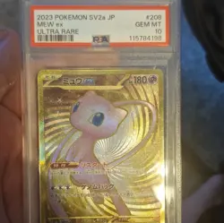 Mew ex 208/165 SV2a Pokemon Card 151 Japanese Ultra Rare Holo 2023 PSA 10 - Image 1