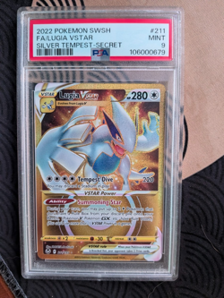 Pokemon TCG Lugia VSTAR Silver Tempest 211/195 Holo Secret Rare PSA 9 - Image 1