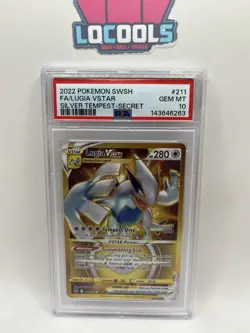 Pokemon TCG Lugia VSTAR Silver Tempest 211/195 Holo Secret Rare PSA 10 - Image 1