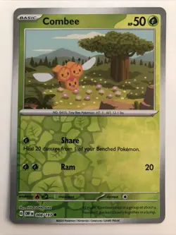 Pokemon TCG Obsidian Flames Combee Reverse Holofoil 008/197 NM - Image 1
