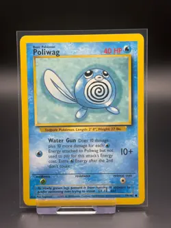 Poliwag 59/102 Base Set LP Pokemon Card TCG Vintage WOTC - Image 1