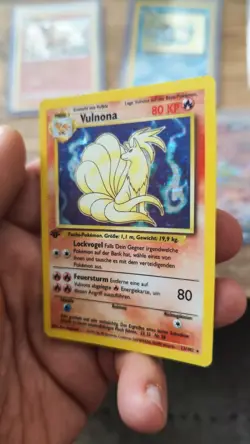 Ninetales 1st Edition Base Set 12/102 Holo German Vintage Pokemon Card WOTC NM/L - Image 2