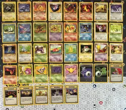 Lot of 37 Vintage WOTC Pokemon Team Rocket Set Cards, Squirtle, Charmander - Image 1