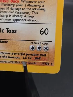 1999 Pokemon Base Set 1st Edition Machamp Holo #8/102 WOTC Vintage Rare - Image 2