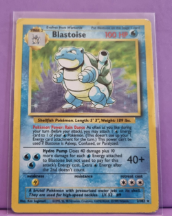 Pokemon Blastoise 2/102 Base Set Holo Rare WOTC 1999 Vintage MP - Image 1
