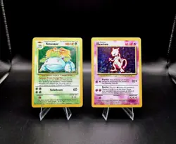 ✨ Holo WOTC 1999 Base Set Bundle ✨ Venusaur 🌿 Mewtwo 🔮 *MP* Pokemon Cards - Image 1