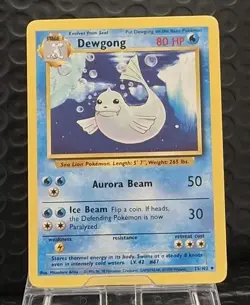 Dewgong - 25/102 - 1999 Base Set WOTC - Uncommon - LP - Pokemon Card TCG - Image 1