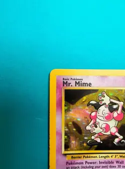 Mr Mime 6/64 Jungle Set Holo Rare Pokemon Card 1999 WOTC TCG Vintage Pokemon LP+ - Image 3
