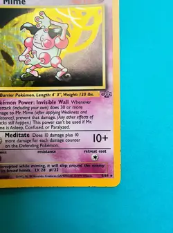 Mr Mime 6/64 Jungle Set Holo Rare Pokemon Card 1999 WOTC TCG Vintage Pokemon LP+ - Image 5