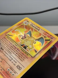 Pokemon TCG Charizard Base Set Holo Unlimited Rare Card 4/102 WOTC 1999 - Image 3
