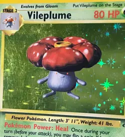 Vileplume Holo 15/64 Unlimited Jungle Set WOTC 1999 Vintage Pokemon Card LP - Image 5