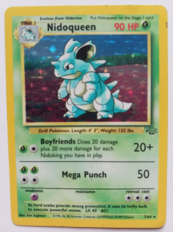 Nidoqueen Pokemon Card Holo WOTC 7/64 Jungle Set Rare Vintage 1999 Original MP - Image 1