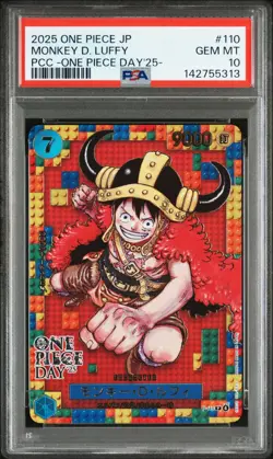 PSA 10 Monkey D. Luffy P-110 Premium Card Collection ONE PIECE DAY 25 Promo 2025 - Image 1